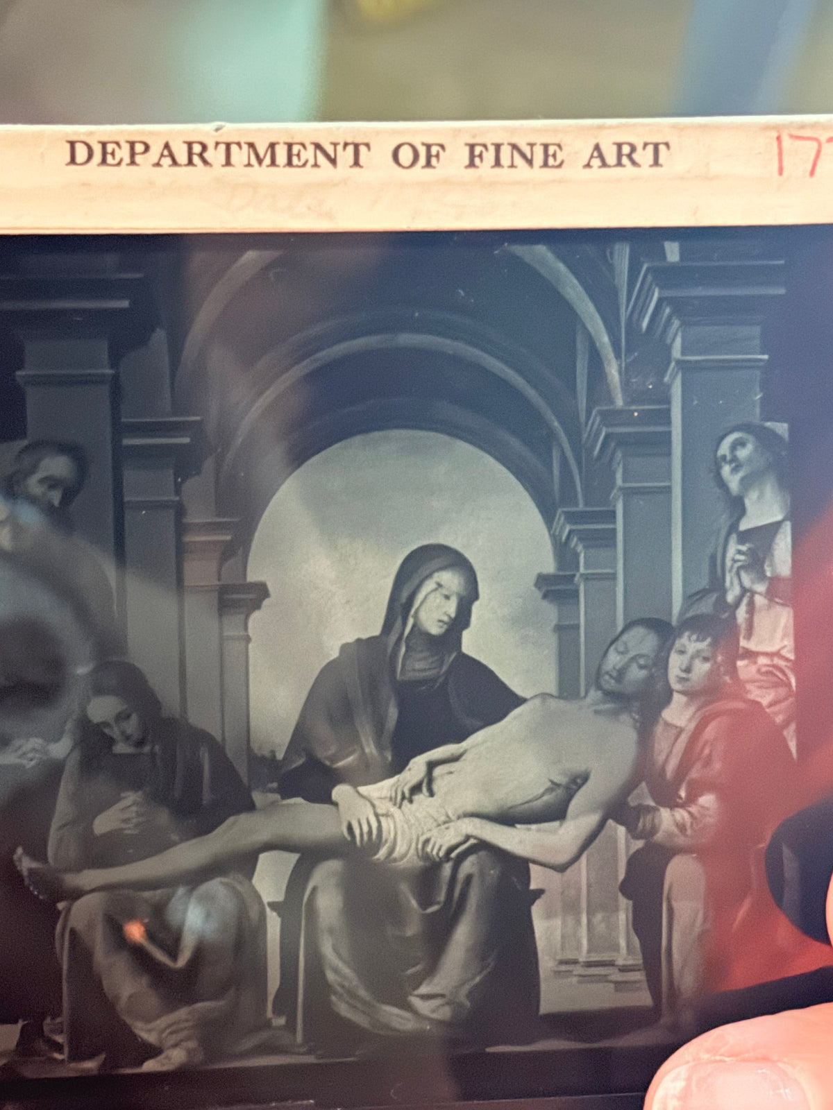 Antique Magic Lantern Art Glass Slide