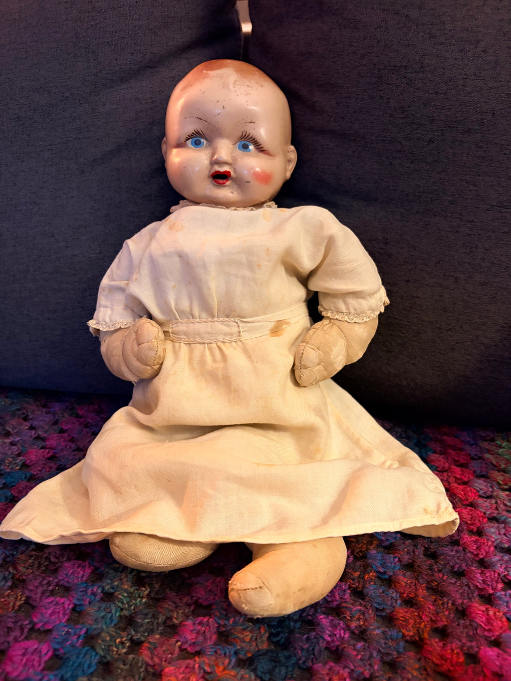 Cloth Bodied (possibly haunted) Doll 15”
