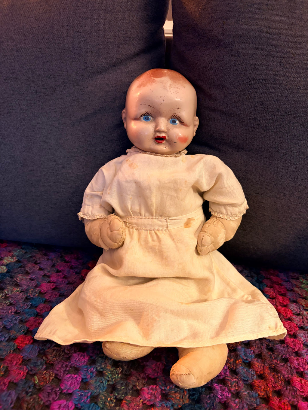 Cloth Bodied (possibly haunted) Doll 15”