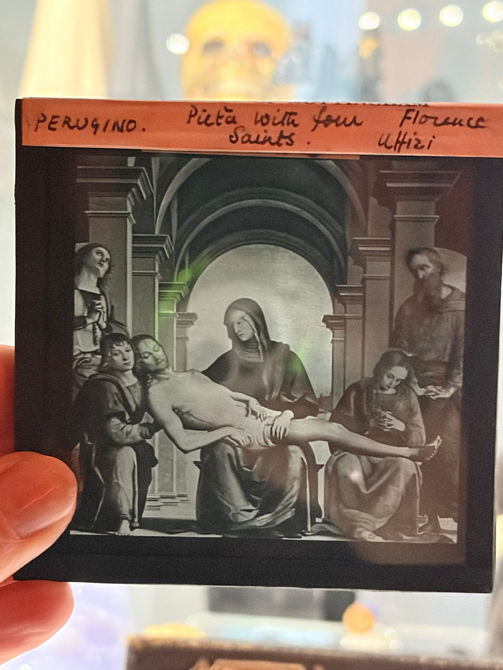 Antique Magic Lantern Art Glass Slide