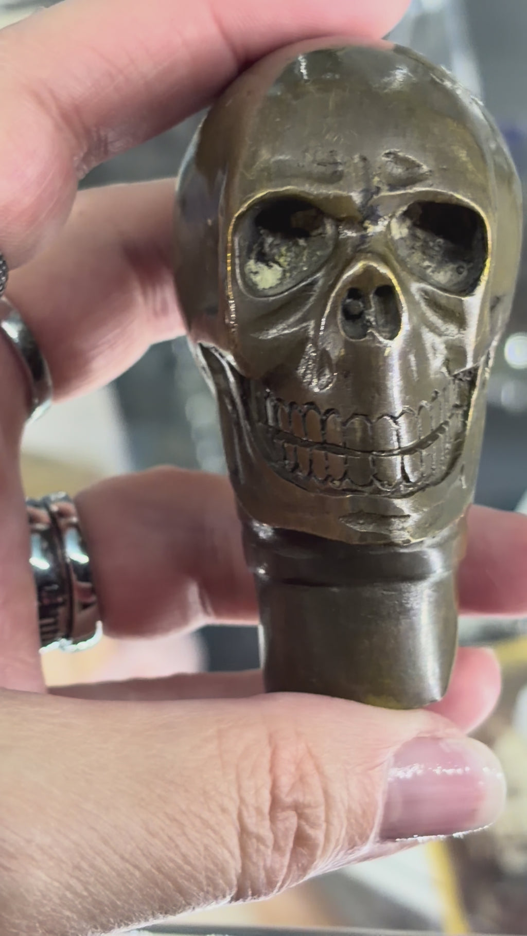 Victorian Walking Cane Top - Skull