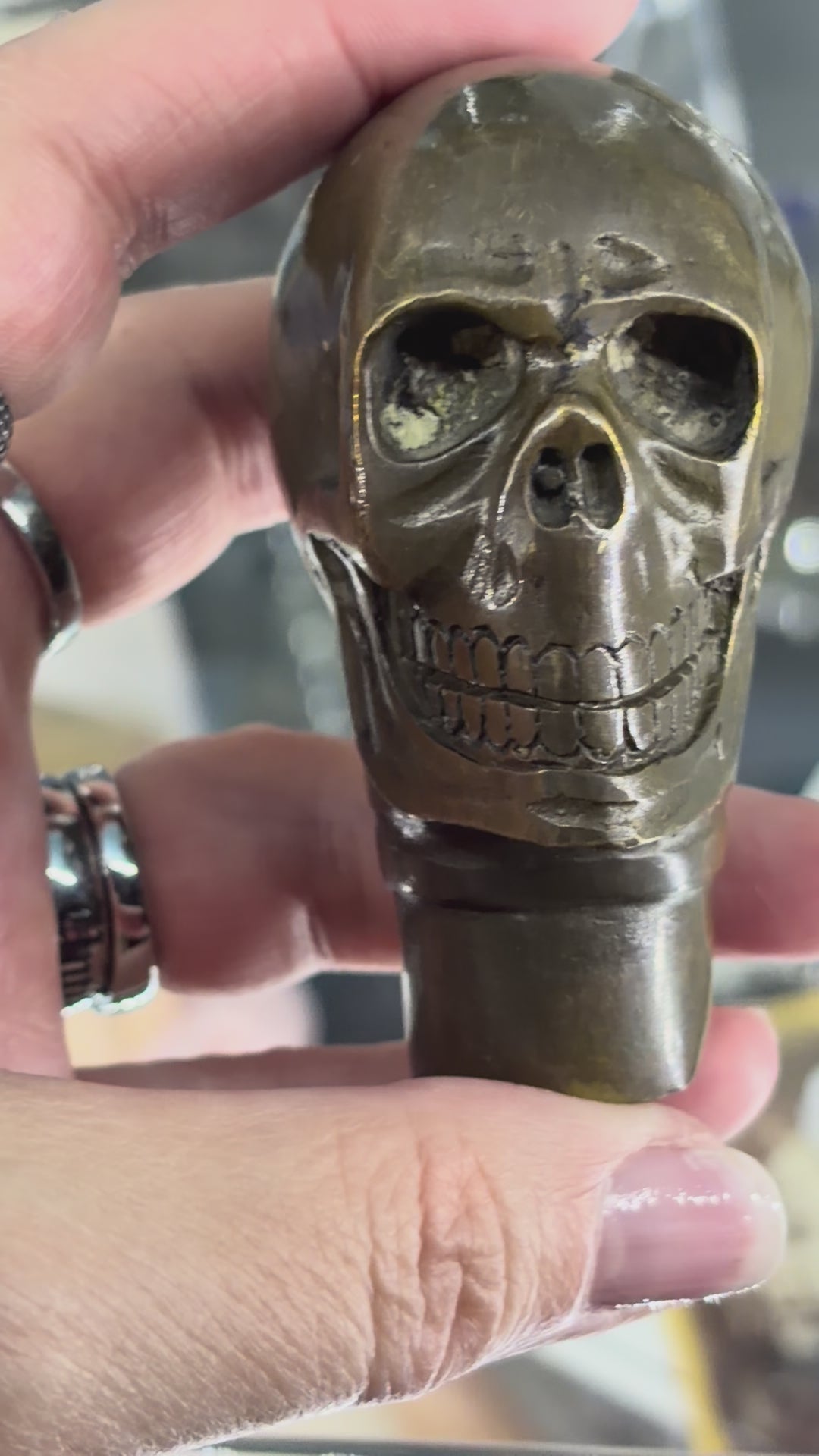 Victorian Walking Cane Top - Skull