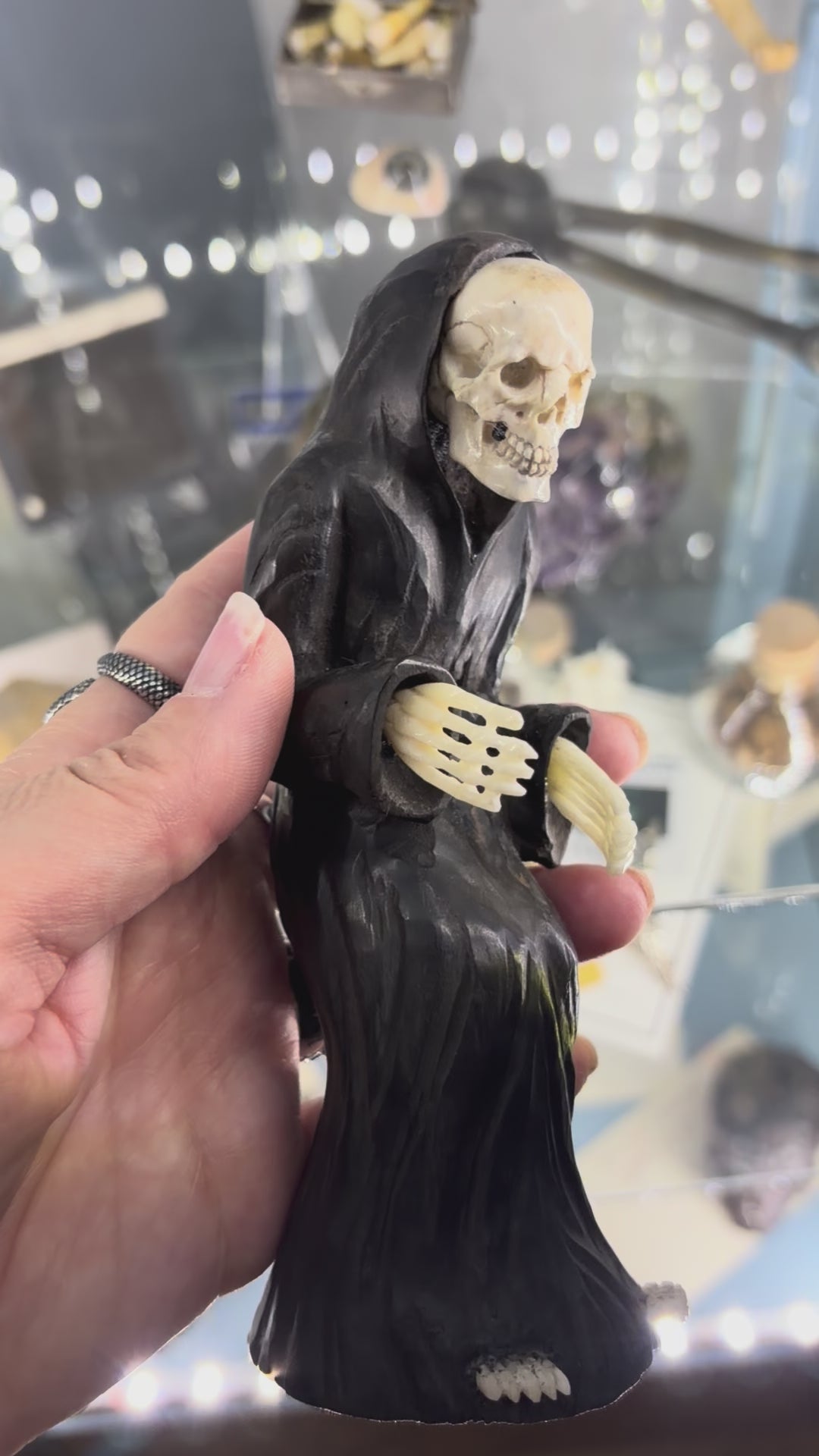 Vintage/Antique Carved Grim Reaper Figure